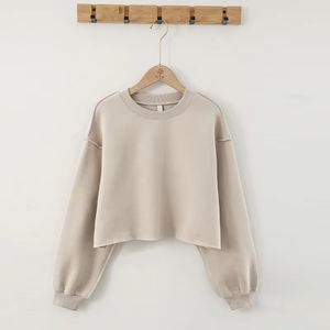 Sudadera de Felpa Extra Grande para Mujer, de Primera Calidad, con Cuello Redondo, Estampado Personalizable en la Parte Delantera, Antibolitas, Marca Privada, Letras Griegas - Product Image 6