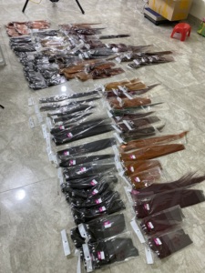 Venta al por mayor Bonestraight Vietnam Paquetes y Pelucas de Cabello Humano con Super Doble Dibujado Virgen HD Encaje Cierre Suizo Color Piano - Product Image 2