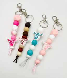 Porte-clés cône en pierre, porte-clés en perles de pierres précieuses en cristal de guérison, porte-clés en cristal, accessoire de sac, cadeau pour maman/ami-YF2212 - Product Image 6