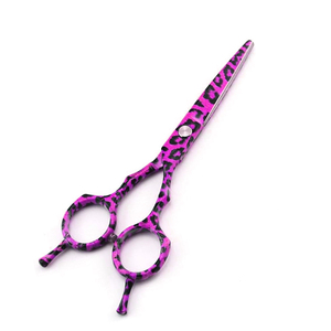 Ciseaux de coupe de cheveux enduits de papier ciseaux de cheveux de Salon en acier en métal de lame droite avec le double repos de doigt - Product Image 2
