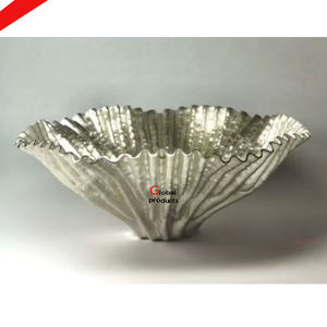 Tazón decorativo para servir de postre y chocolate de acero inoxidable de metal con acabado plateado de aspecto real para restaurante y bar de hotel - Product Image 2