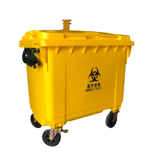 Bestseller 1100L Industrieller Umweltfreundlicher Outdoor-Recyclingbehälter Großer Kunststoff-Mülleimer mit Deckel für Büro & Auto - Product Image 4