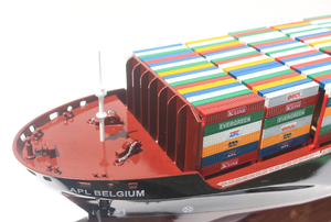 APL CONTENEUR Navire Modèle Résine Endurance Nautique Amour Décor Cadeau pour La Maison Peint À La Main Cèdre Boîte Vietnam - Product Image 4