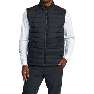 Chaqueta acolchada sin mangas de invierno informal de alta calidad para hombre, abrigo corto de burbujas de talla grande con cierre de cremallera y estilo bordado - Product Image 1
