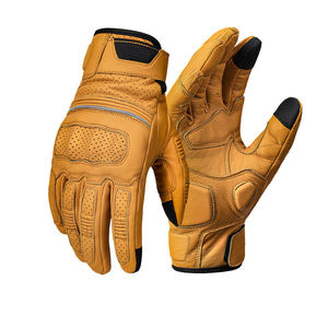 Guantes de Carreras de Fábrica Directa, Guantes de Motocicleta de Cuero Cómodos con Diseño de Logotipo Personalizado de Alta Calidad y Servicio OEM - Product Image 1