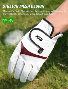 ถุงมือกอล์ฟหนังแท้คุณภาพสูงแบบยูนิเซ็กซ์  ระบายอากาศได้ดี  ป้องกันการลื่น  ซักทำความสะอาดได้  พร้อมสกรีนโลโก้ได้  สำหรับกิจกรรมกลางแจ้ง - Product Image 4