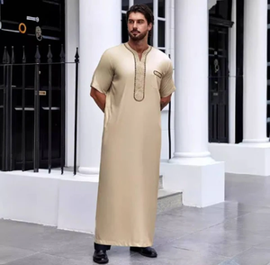 เสื้อคลุมยาวอิสลามสีขาวหรูหราสำหรับผู้ชายเสื้อคลุมยาวสไตล์ตะวันออกกลางแบบดั้งเดิมมีจำหน่ายในราคาขายส่ง - Product Image 5