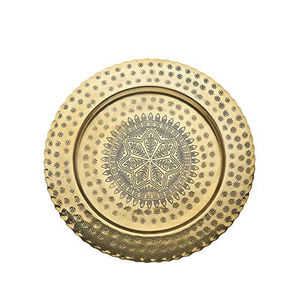 Plaque de charge martelée en acier inoxydable plaqué laiton - Product Image 6