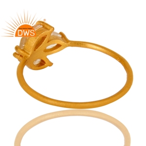 Anillo apilable de piedras preciosas citrino natural chapado en oro de 18 quilates de plata esterlina superventas Demi fabricante de joyería fina - Product Image 3