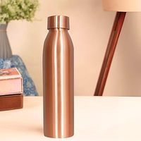 Botella Deportiva Aislada al Vacío de Cobre Hecha a Mano, 1000 ml, Ecológica, Reutilizable, con Revestimiento Seguro para Alimentos, Color Personalizable, Ayurveda