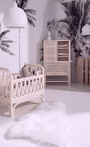 Rattan Mouse cuna casa de muñecas miniaturas - Product Image 3