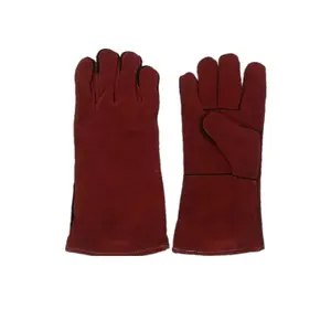 Black Color Hand Safety Welding Gloves Supplier Best Price Heat Resistant Leather tig Welding Gloves