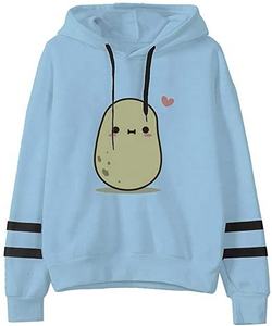 Jersey informal con cuello redondo para mujer, sudadera de invierno, chaqueta, sudadera con bolsillo de canguro multicolor con cuello con cremallera, estampado personalizado - Product Image 1