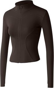 Chaqueta de Yoga con Cremallera y Manga Larga para Mujer, Talla Grande, Top Deportivo Transpirable de Secado Rápido, Chaqueta Ecológica para Correr, Ropa Deportiva para Gimnasio y Entrenamiento - Product Image 3