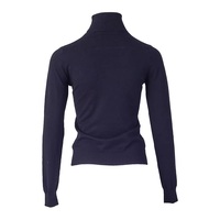 Pull en tricot personnalisé pour femmes, col haut, extensible, à manches longues, coupe ajustée, pour l'hiver