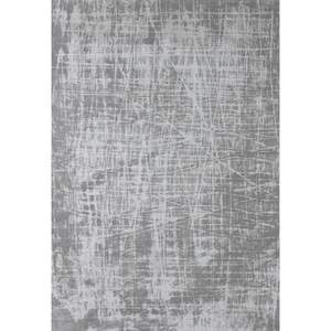 Tapis en coton lavable Carina gris 6921G, style moderne classique, pour salon, chambre, hôtel - Product Image 1