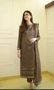 ชุดเดรสอินเดียปักลายสำหรับผู้หญิงและผู้หญิงชุดเดรสสไตล์ปากีสถานและอินเดีย - Product Image 3