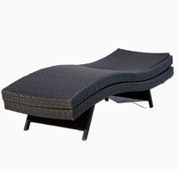 Chaise longue de plage en osier d'extérieur, vente chaude, salon de jardin en rotin, transat de soleil, mobilier de piscine, chaise longue de resort