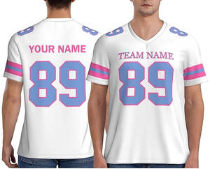 Camiseta de fútbol personalizada para hombre, camiseta de uniforme deportivo personalizado con nombre y número de equipo impreso, cree su propio conjunto de estilo - Product Image 2