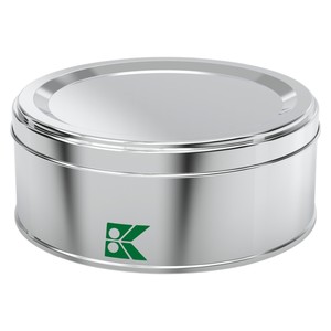 Lata Redonda Kontensan para Halva, Contenedor Metálico Modelo L301 Turquía 120 x H49 mm 0.5 Lt - Product Image 1