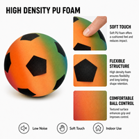 Ballon de football d'entraînement en mousse PU taille 5, toucher doux, fabrication directe usine, taille personnalisée OEM, vente en gros, ballon de football silencieux