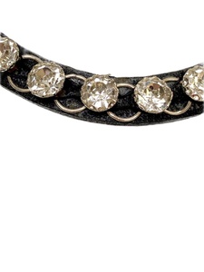 BRIDE HANOVERIENNE EN CUIR NOIR ROSÉ OR ROSE OU BANDE BLANCHE - Product Image 2