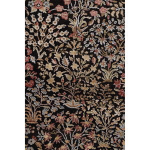 Tapis en laine et soie noué à la main Gulmarg Blue AKWS-13027, motif floral, rectangulaire, pour la maison, le salon, la chambre, le couloir - Product Image 3