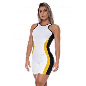 Qualité supérieure 2023 femmes combinaison sans manches dos nu dames sport body Yoga costume en gros ODM - Product Image 1