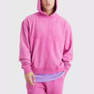 Sweat à capuche unisexe personnalisé en coton mélangé lavé à l'acide Sweat à capuche en coton polyester de haute qualité pour les couples - Product Image 1