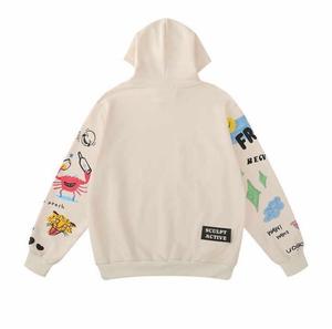 Sweats à capuche personnalisés pour hommes, printemps, uni, impression numérique, 100% polyester, tissu polaire, respirant, séchage rapide, anti-boulochage, écologiques - Product Image 1