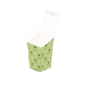 Panier d'emballage en plastique pour frites avec couvercle Mod. Boîte à frites 6x6x12 cm - Personnalisée - Product Image 3