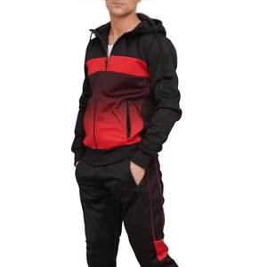 Cómoda tela transpirable con manga completa técnica lavada de verano nueva llegada conjunto de chándales con cuello con capucha de talla grande para hombre - Product Image 5