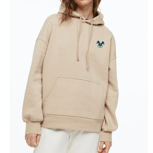 Sweat à capuche surdimensionné le plus vendu pour les femmes 100% coton matériau doux respirant impression de Logo personnalisé Service OEM solide - Product Image 1