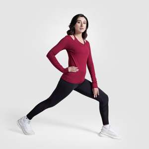 Pantalon de sport noir taille haute XXL/XS, leggings extensibles en maille respirante en nylon/spandex, décoré d'un logo en maille à la taille, ODM - Product Image 4