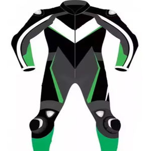 Traje de moto de cuero genuino de alta tendencia, protección de alta calidad, traje de carreras de motos, traje de cuero de motocicleta de calle - Product Image 3