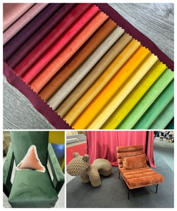 100% <span class=keywords><strong>Polyester</strong></span> <span class=keywords><strong>Twill</strong></span> kết cấu chống vết nhung sofa vải dệt kim sợi dọc Hà Lan đồng bằng nhung bọc vải cho sofa - Product Image 5