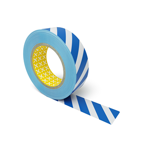 LongLife - Cinta de Marcado de Suelo, autoadhesiva 75mm, Azul/Blanco - Product Image 1
