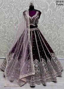 ชุดแต่งงานออกแบบด้วย lehenga choli กับแฟนซี dupatta - Product Image 6