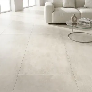 Baldosa de porcelana blanca efecto caliza Arkitea italiana de alta calidad, 600 x 1200 mm, aspecto mármol, para suelos interiores de villas contemporáneas. - Product Image 1