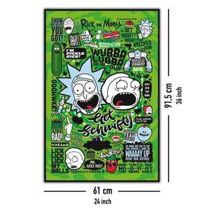 Póster en lienzo con citas inspiradoras de Rick y Morty, decoración de pared con marco negro - Product Image 5