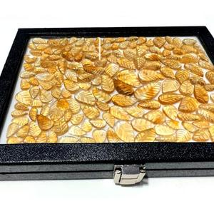 Prix de gros Lot de pierres précieuses en citrine sculptée, polies des deux côtés, cabochon en citrine sculptée pour la fabrication de bagues, de boucles d'oreilles et de bijoux - Product Image 4