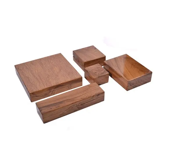 100% Best quality wood box and different size unfinished black walnut wood packaging box with magnetic lid