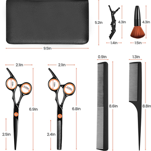 Kit de tijeras de peluquero profesional de 6 pulgadas Herramientas de estilismo multiusos de alta calidad para uso en salón - Product Image 4