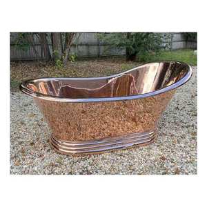 Baignoires autoportantes modernes en cuivre de haute qualité nouveau Look prix raisonnable exporté inde fonction de trempage vieille baignoire en cuivre - Product Image 1