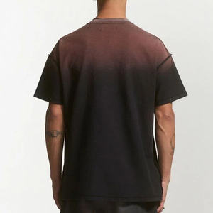 Nouveau design hommes 100% coton t-shirt blanc surdimensionné goutte épaule côtelé col rond vintage t-shirt vierge pour hommes logo personnalisé - Product Image 4