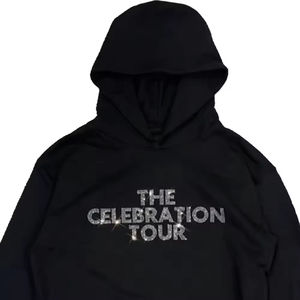 Sweat à capuche épais 100% coton de haute qualité Sweat à capuche strass avec logo personnalisé Pull éponge français Sweats à capuche épais - Product Image 5