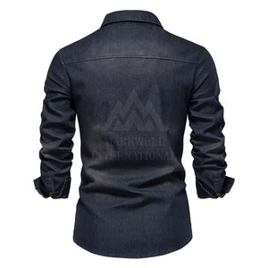 บริการ OEM เสื้อเชิ้ตยีนส์ผู้ชาย ดีไซน์ใหม่ เสื้อเชิ้ตยีนส์ผู้ชาย ราคาดีที่สุด เสื้อเชิ้ตยีนส์ผู้ชายลำลอง สำหรับผู้ใหญ่ - Product Image 2