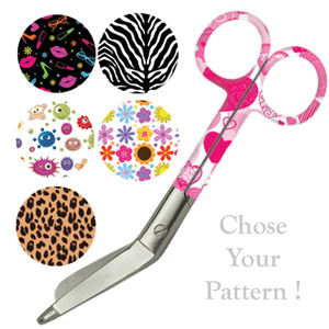 Ciseaux à pansements Lister en acier inoxydable de 5,5 pouces, multicolores, pour premiers secours (motif floral) - Product Image 4