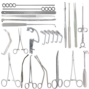Juego de Instrumentos Quirúrgicos de Acero de Alta Calidad para Amigdalectomía y Adenoidectomía, 27 Piezas, Manual, de SurgiRight - Product Image 1