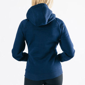 Sudadera con capucha personalizada para mujer 100 por ciento de algodón suave y grueso de lana de manga larga Sudadera con capucha cálida con estampado de logotipo - Product Image 5